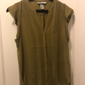 Green Ruffle Sleeve Blouse